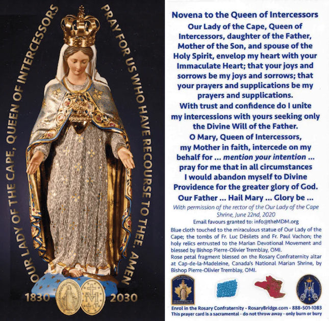 Laminated Prayer Card with Miraculous Medal