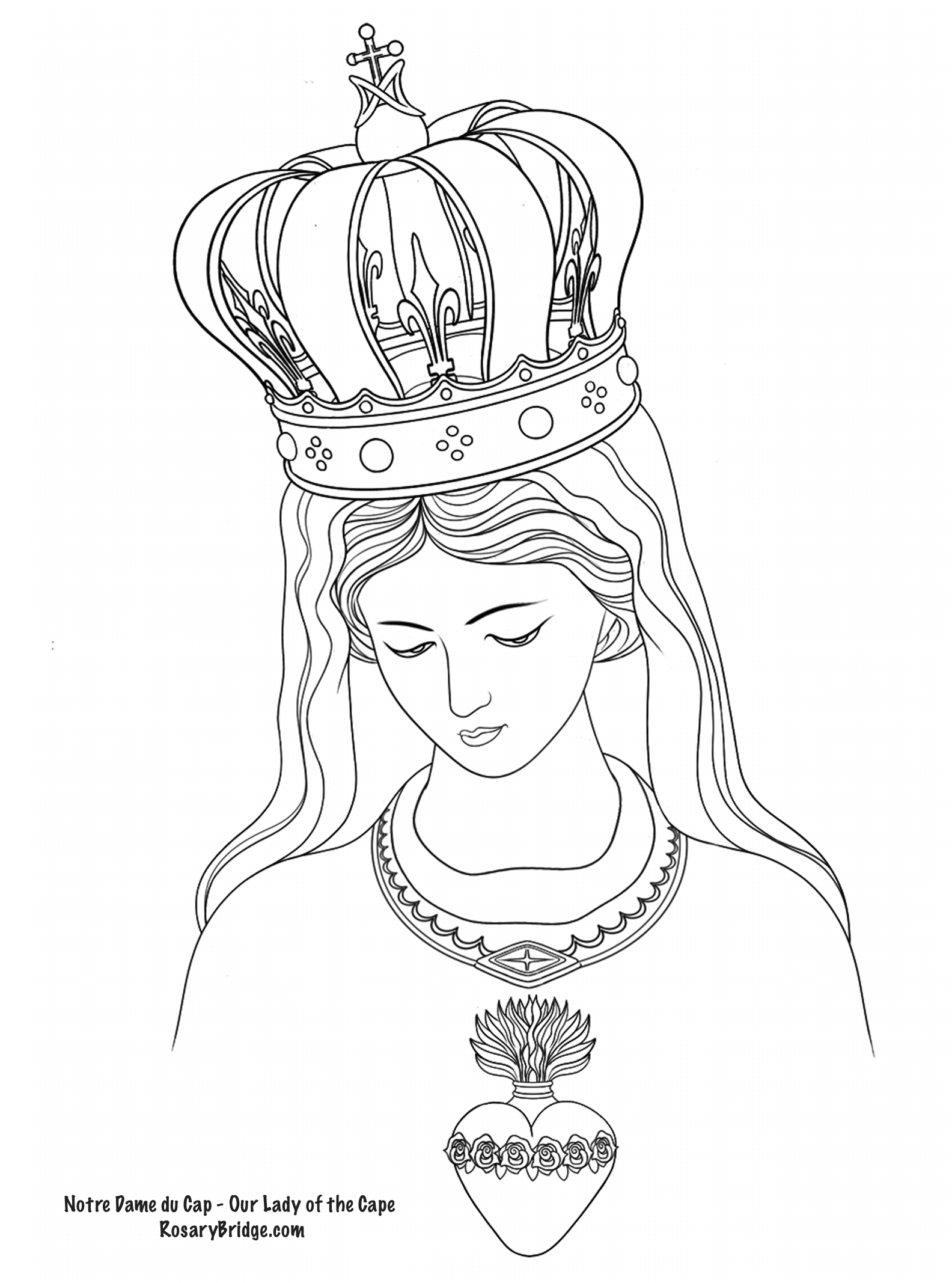 Our Lady of the Cape Pencil Drawing – Marian Devotional Movement