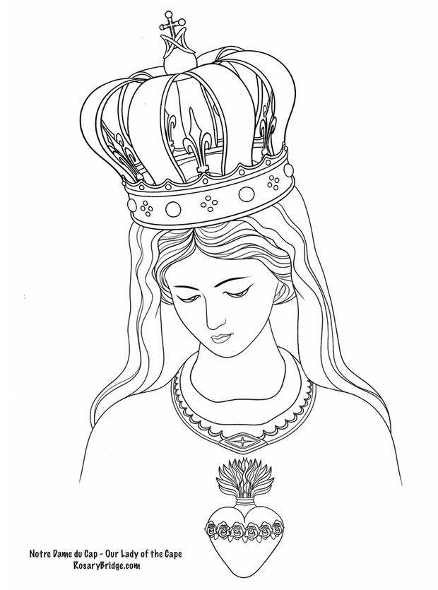 Our Lady of the Cape Pencil Drawing - Marian Devotional Movement