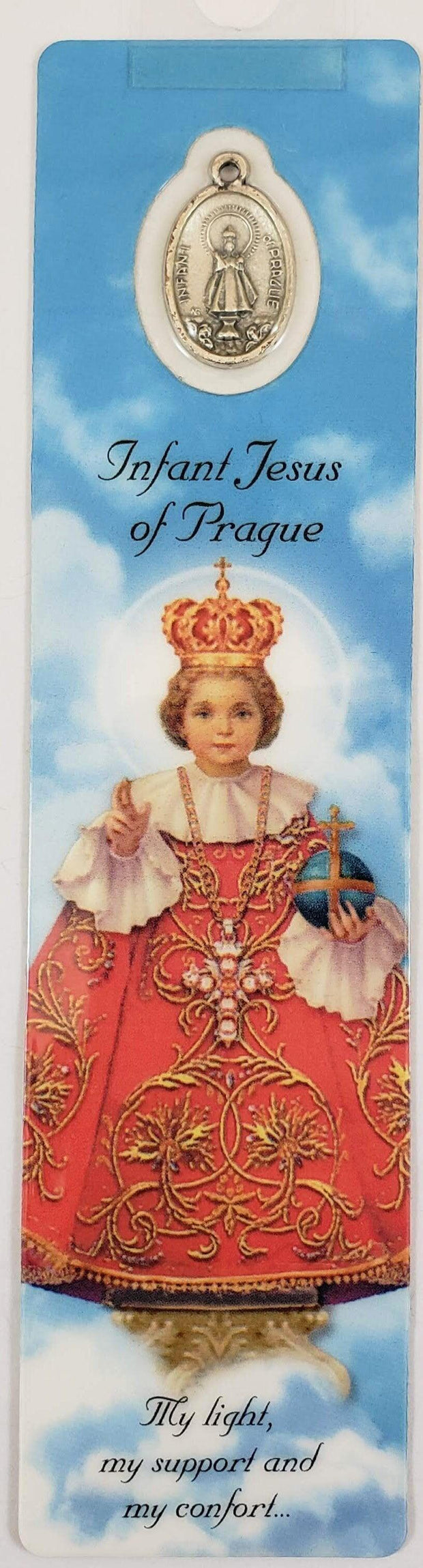 Infant Jesus of Prague Bookmark with Medal - Marian Devotional Movement